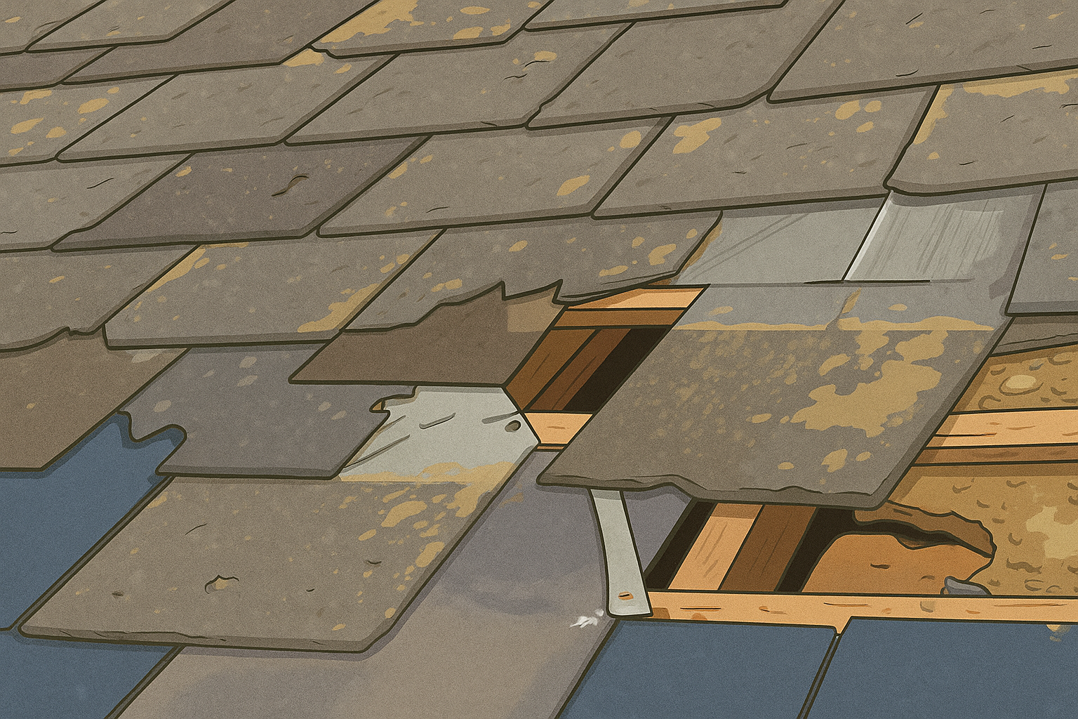 damaged roof