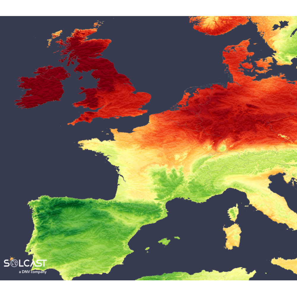 High pressure brings solar surge to northwestern Europe
